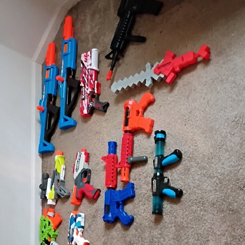 Nerf Mixed Color Blaster Set - Blue, Orange, Red, Black